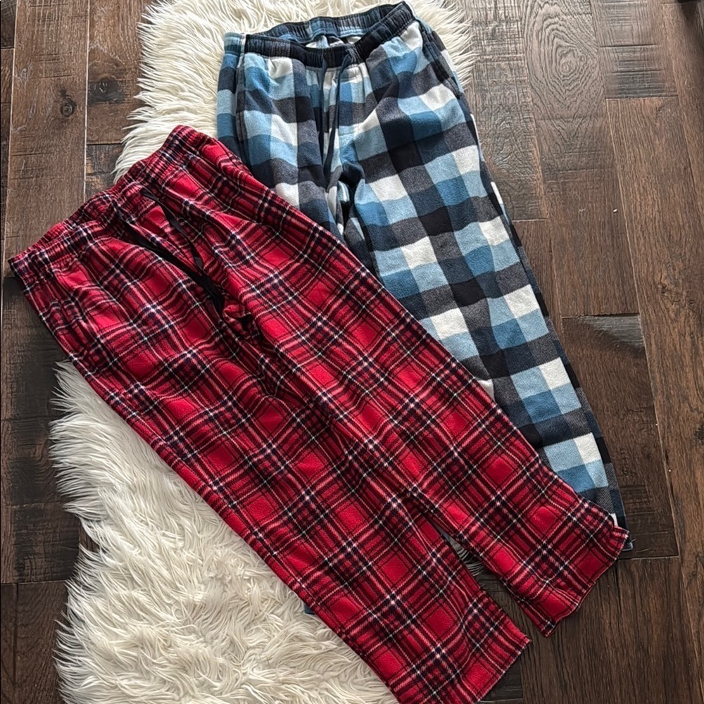 Plaid Pajama Pants Bundle- Red and Blue